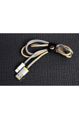 Gold-gri Poro Lightning Usb Kablo 1m