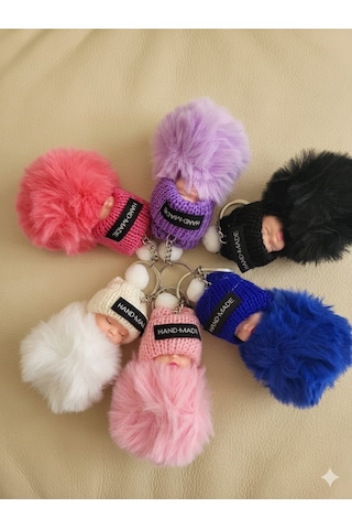 Peluş Bebek Anahtarlık-çanta Charmı-maskot 12 'li Karışık