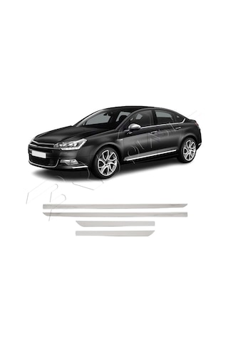 Citroen C5 2 Uyumlu 2008-2017 Krom Yan Kapı Çıtası 4 Parça Paslanmaz Çelik