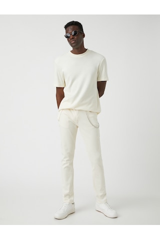 Koton Skinny Fit Kot Pantolon - Michael Jean Ekru 2spm40001bd Ekru