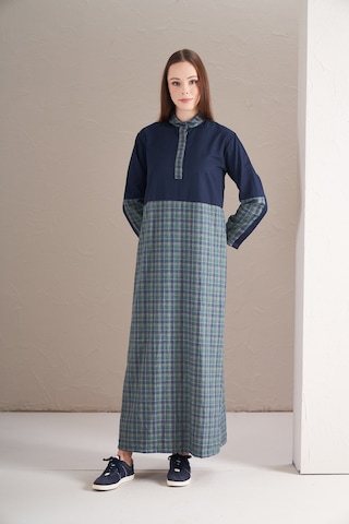 Blok Elbise Yeşil Laci Laci Yeşil Lacivert - Yeşil