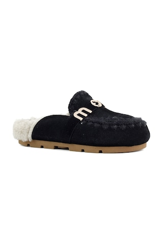 Terlik/ Panduf Ev Kadın Mu.fw431000a Bkbk Mou Wınter Bıo Slıde - Logo Black Black Siyah