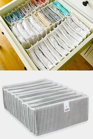 Periboia Akordiyon Çekmece Düzenleyici Organizer 8 Gözlü L Beden Çok Renkli