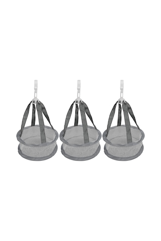 Ganzhoushop 3'lü Paket Askılı Örgü Sepet Kurutma Rafı Mini Havalandırmalı Rüzgar Geçirmez Kurutma Rafı Makyaj Fırçaları Aletleri İçin Çok Renkli