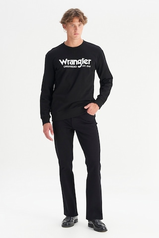 Wrangler Regular Fit Normal Kesim %100 Pamuk Sıfır Yaka Sweatshirt Siyah