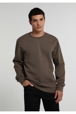 Colin's Colins Regular Fit Yuvarlak Yaka Düz Erkek Kahverengi Sweatshirt Cl1082264 Q1.v2 Tpe Gri
