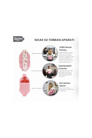 Bezhane Sıcak Su Torbası Aparatı Pembe