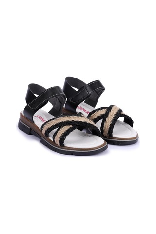 Kiko Kids Şb 2843-47 Orto pedik Kız Çocuk Sandalet Terlik Siyah