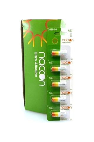 Naccon Ultra Alkalin A27 27a 12v Kepenk Kapı Kumanda Pili