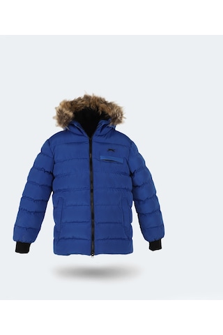 Slazenger CALISTO NEW Çocuk Kapüşonlu Şişme Saks Mavi Mont & Kaban