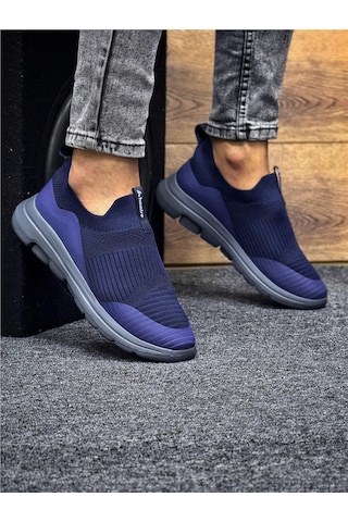 Unisex Ortopedik Bağcıksız Triko Spor Ayakkabı-lacivert-227 Lacivert