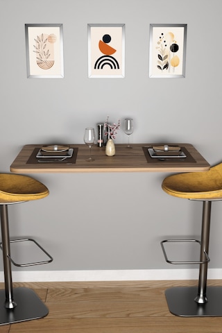 Katlanabilir Duvara Monte Mutfak Masası - 50x90 Cm Yemek Ve Hazırlık Masası Antrasit