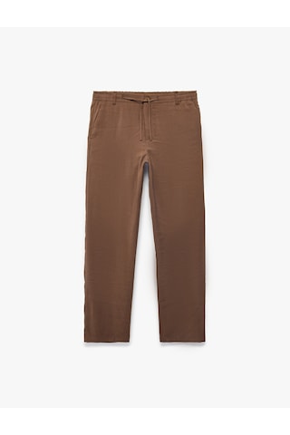 Koton Regular Fit Cepli Beli Bağcıklı Düğmeli Modal Pantolon Kahverengi 6sam40111hw Kahve