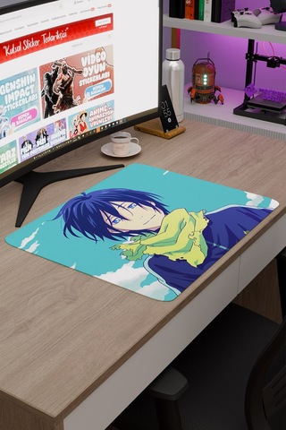 Noragami Kaymaz Dikişli Kauçuk Oyuncu Mousepad V4 - 48x40 Xl Gaming Mouse Pad Fare Altlığı