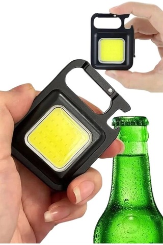 Işıldak Usb Şarjlı Cep El Feneri Taşınabilir Mini Led Işık Çok Fonksiyonlu