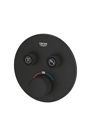 Grohe Grohtherm Smartcontrol Çift Yönlü Ankastre Termostatik Duş Bataryası Phantom Black - 29507Kf0