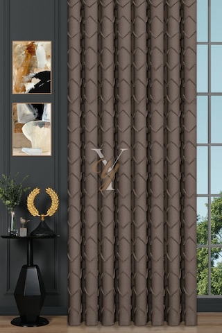 Jakar Kesme Fon Perde Ezgi V-6013 Kahve Kahverengi