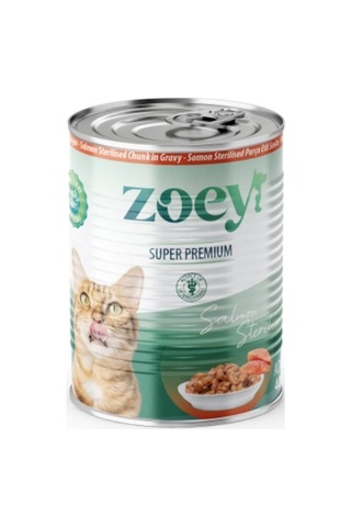Zoey Somon Sterilised Kısırlaştırılmış Yetişkin Kedi Konserve Maması 12 x 400 G