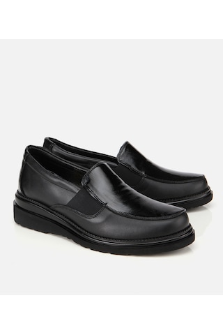 Hotiç Kadın Deri Siyah Lastik Detaylı Dolgu Topuklu Günlük Loafer 01ayh314450a100 01ayh314450a100 Siyah