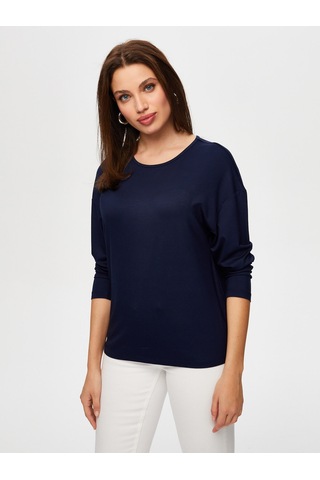 Yuvarlak Yaka Uzun Kol T-shirt B00019-1 B00019-120 Lacivert