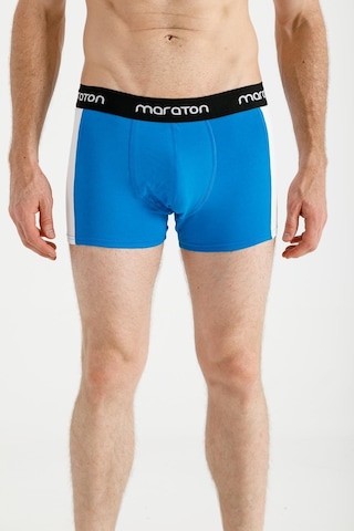Maraton Sportswear Ekstra Slim Erkek Düz Paça Basic Saks Boxer 20395-Saks Saks Mavisi
