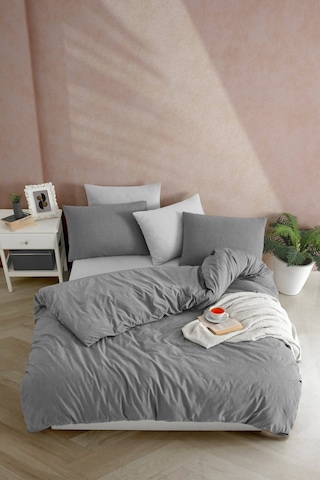 Tabu Home İpliği Boyalı Antrasit Çarşafı Lastikli Çift Kişilik Ne