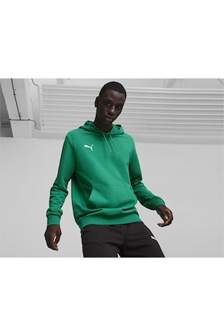 Puma Teamgoal Casuals Hoody Erkek Futbol Antrenman Sweatshirts 65861805 Yeşil Yeşil