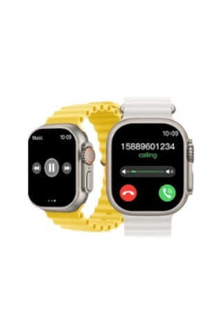 T800 Ultra Smartwatch Kablosuz Şarj IP67 Su Geçirmez  Özelliği 1.99 HD Ekran Siyah Renk Akıllı Saat-9017322330006