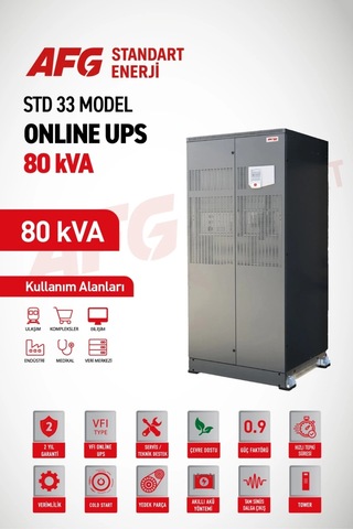 80 Kva Trifaze Online Ups Std 33 Model Kesintisiz Güç Kaynağı