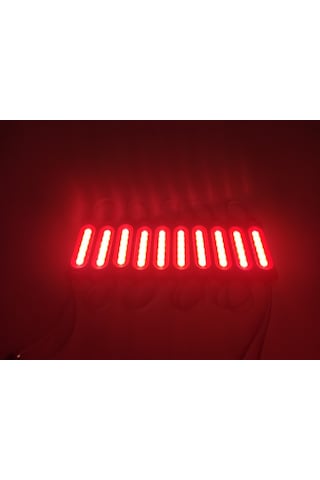 Replax Parmak Cob Led Kırmızı 12 Volt Su Geçirmez 10,lu 3m Bantlı