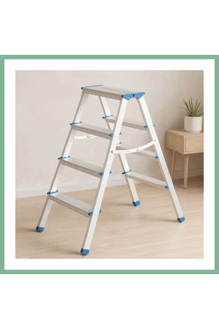 Bşkvirgo Alüminyum Çift Basamaklı Merdiven 92 Cm 4+4 Bsk2026 Standart