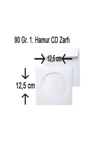 Asil Doğan Cd Zarfı 12,5*12,5 90 Gr Beyaz 100 Lü N11.941