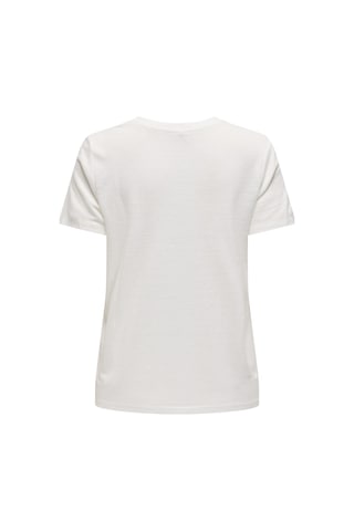 Only Onlnew Belle S/s Love V-neck Top Box Jrs Beyaz