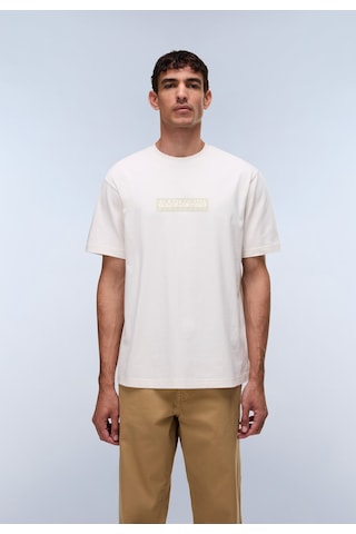 Napapijri S-box Logo Ss 1 Erkek T-shirt-31968 Beyaz