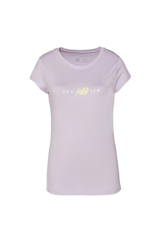 New Balance Wtt2033-pbr Logo Tee Kadın Tişört Mor