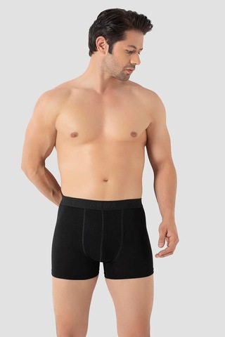 Hadpols Özel Üretim Erkek Bambu Büyük Beden Boxer Siyah 10'lu Paket Stil Tekstil Giyim
