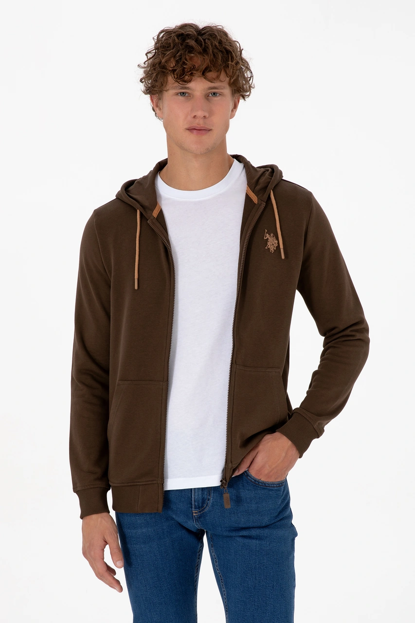 U.S. Polo Assn. Erkek Kahverengi Örme Hırka 50313748-VR029