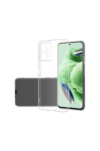 Xiaomi Redmi Note 12 5g Kılıf Kamera Korumalı Silikon Şeffaf Arka Kapak