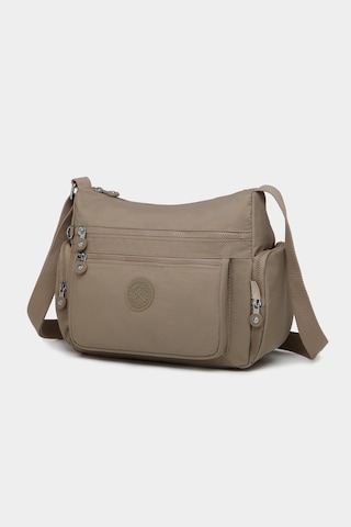 Smart Bags Orta Boy Çok Cepli Su Geçirmez Krınkıl Kumaş Kadın Omuz Çantası Açık Kahve Kahverengi