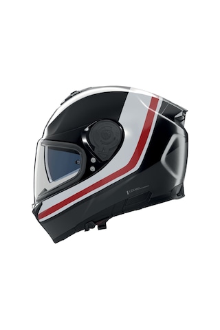 Nolan N80.8 İncline 353 Kapalı Kask Siyah Beyaz Kırmızı