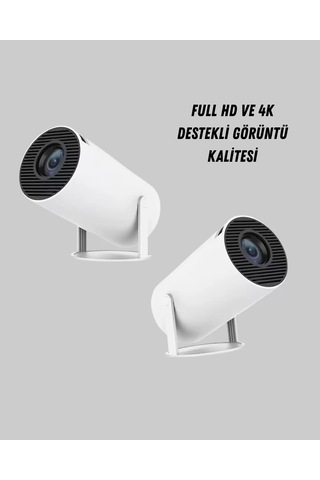 Ev Sineması Projeksiyon Cihazı - 160 Ansı Lümen 4k Uyumlu Ve Kablosuz Görüntü Aktarımı