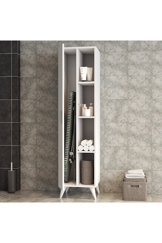 Tek Kapılı Raflı Ütü Masası Dolabı Beyaz - Bdl0301 Beyaz