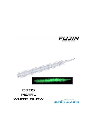Fujin Yummy Sandworm Silikon Yem Pearl White Glow 7cm.