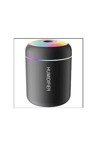 Mighty Rgb Siyah 180 Ml Usb Ultrasonik Ofis Oda Ve Araba Hava Nemlendirici Buhar Makinesi Aroma Difizörü