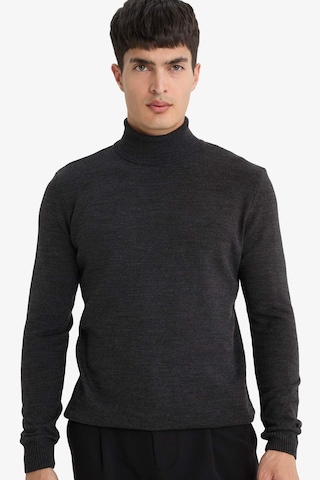 Defacto Slim Fit Dar Kesim Balıkçı Yaka Basic Düz Triko Kazak R1124az25wngr210 Gri-gr210