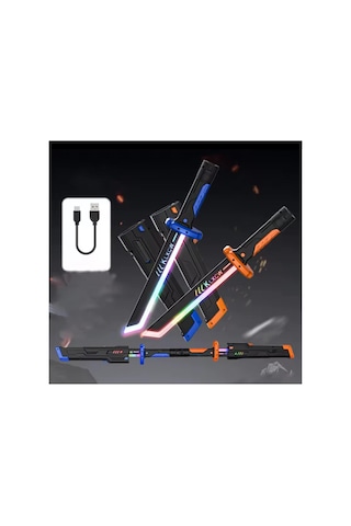 44 Cm Kıvılcım Çıkartan Özel Efektli Şarjlı Işın Kılıcı Sword Dazzlıng Lıght 1 Adet