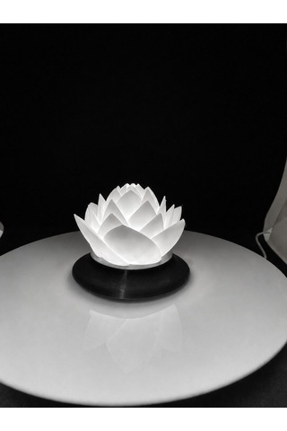 Printlab3d-lotus Mumluk Beyaz - Siyah