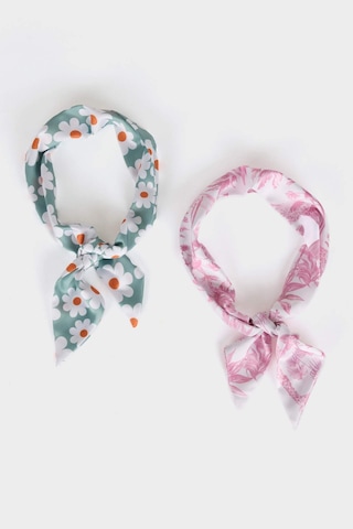 Defacto Kadın Desenli 2li Fular G0497axnskr1 Çok Renkli