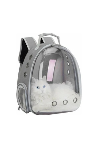 Şeffaf Fileli Astronot Kedi Taşıma Çantası 42 x 32 x 25 CM