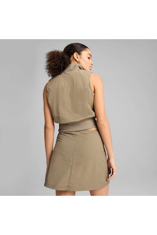 Puma Kadın Dare To Tam Fermuarlı Dokuma Yelek 629828 83 Kahverengi